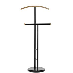 Items Kledingrek Dressboy - Colbert/jas hanger - staand - metaal/hout - zwart - x 28 x 105 cm -