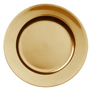 Cepewa Rond kaarsenbord/kaarsenplateau goud kunststof 33 cm -