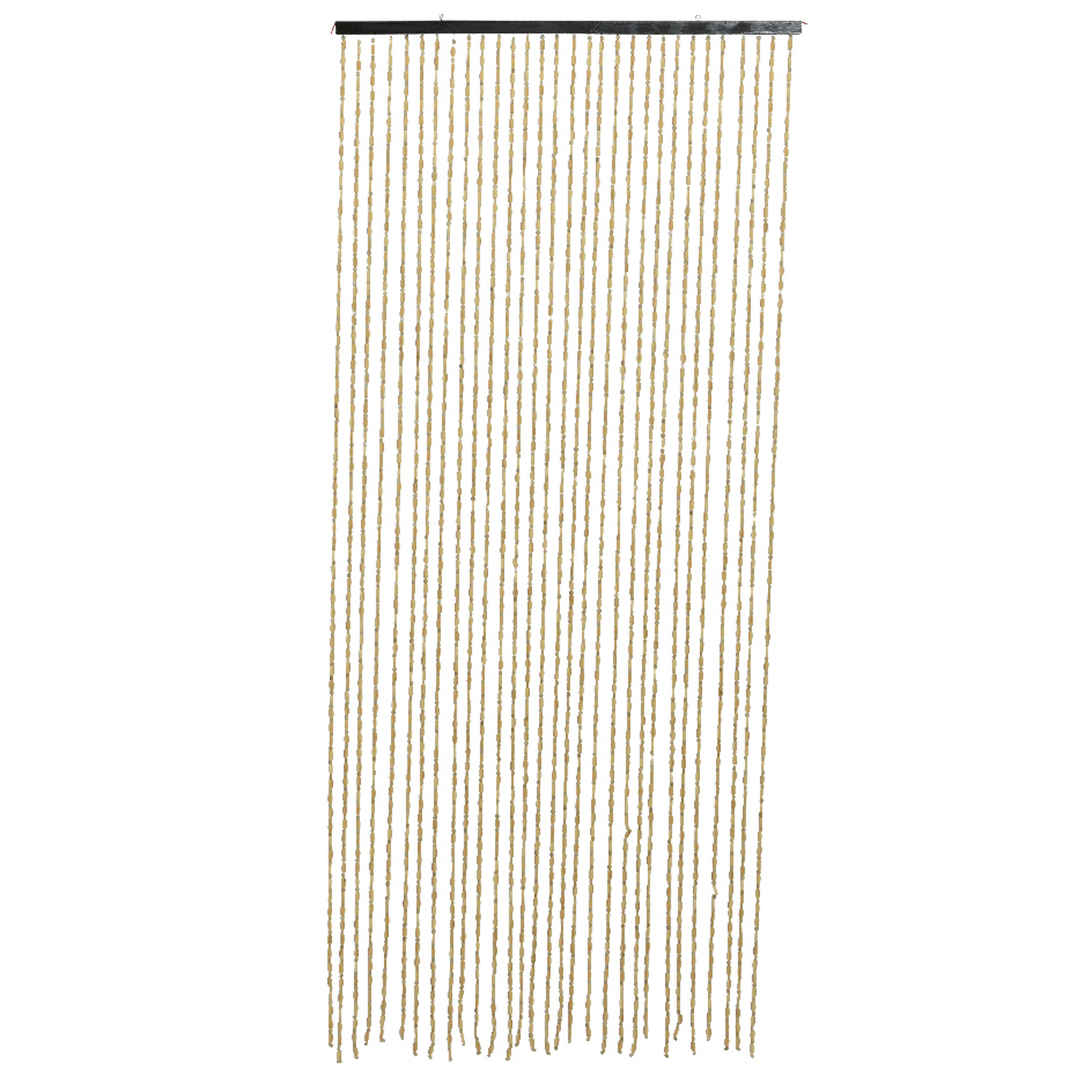 Decoris Vliegengordijn/deurgordijn met bamboe kralen - 90 x 200 cm -