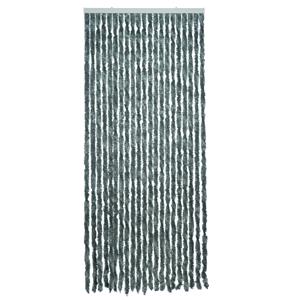 Ambiance Lichtgrijs polyester stroken vliegen/insecten gordijn 93 x 210 cm -