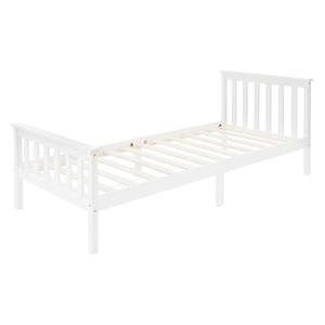 ML-DESIGN Bettgestell Holzbett mit Kopfteil und Fußteil aus Massivholz, mit Lattenrost