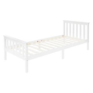 ML-Design Houten Bed 90x200 Cm Wit, Massief Grenen