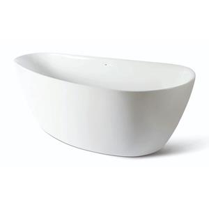 Luca sanitair Vrijstaand Bad  Primo Acryl 170x78x60 cm 260L Incl. Afvoerset Glans Wit
