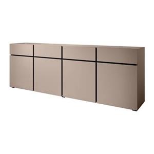 Meubella Dressoir Cainan - Beige - Zwart - 225 cm