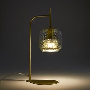AM.PM Tafellamp, messing en bewerkt glas, Mistinguett
