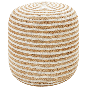 BELIANI Poef jute beige ⌀ 40 cm RESAFA