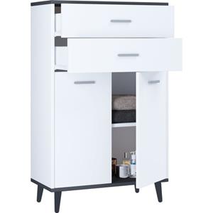 VCM Midischrank Holz Badmöbel Sideboard Kommode Bad Schrank Landos (1-St)