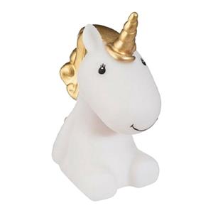 Atmosphera Nachtlampje LED - Unicorn - goud - kunststof - 12 x 7 x 13.5 cm - kinderkamer -