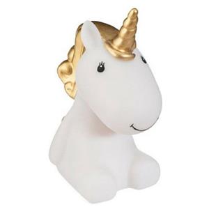 Atmosphera Nachtlampje LED - Unicorn - goud - kunststof - 27 x 15 x 30 cm - kinderkamer -