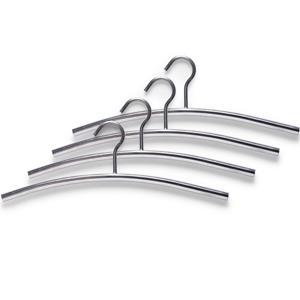 Zeller 8x Zilveren RVS kapstok/garderobe jassen hangers cm -