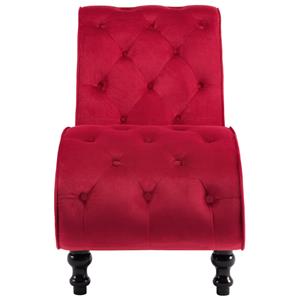 vidaXL Chaiselongue Chaiselongue Rot Samt, 1 Teile