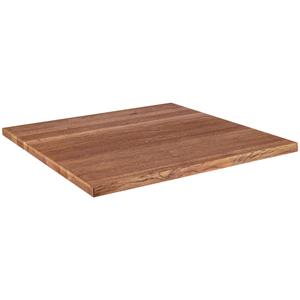 Vega Massief houten tafelblad Torres vierkant; 40x40x3 cm (LxBxH); antiek eiken/bruin; vierkant
