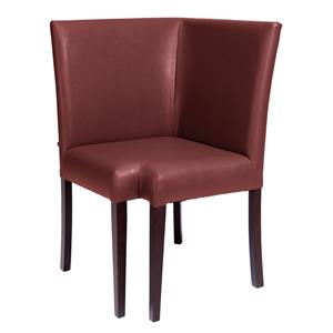 Vega Hoekelement Elegance; 63x63x95.5 cm (BxDxH); zitting bordeaux, frame wengé