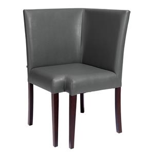 Vega Hoekelement Elegance; 63x63x95.5 cm (BxDxH); zitting antraciet, frame wengé