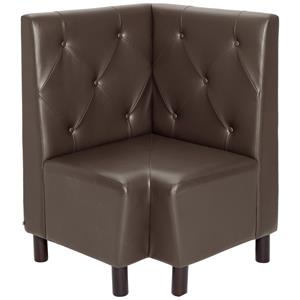 Vega Hoekelement Lerida kunstleer; 75x75x102 cm (BxDxH); bruin