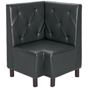 Vega Hoekelement Lerida kunstleer; 75x75x102 cm (BxDxH); zwart