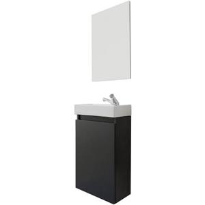 Welltime Badkamerserie Oslo 2-teilig, Badezimmerschrank Gäste-WC Waschplatz Set (complete set, 3-delig)