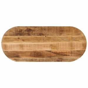 VidaXL Tafelblad ovaal 80x40x3,8 cm massief ruw mangohout