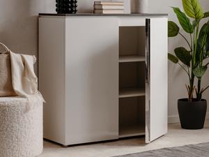 Mobistoxx Commode BRETON 2 deuren hoogglans wit/matera