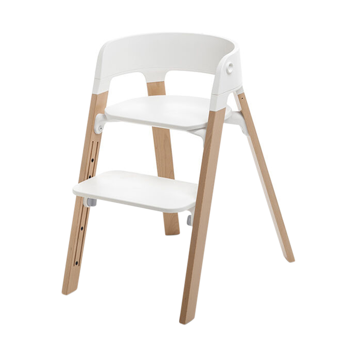 Stokke Steps™ Kinderstoel Incl. Babyset + Eetblad - White / Naturel