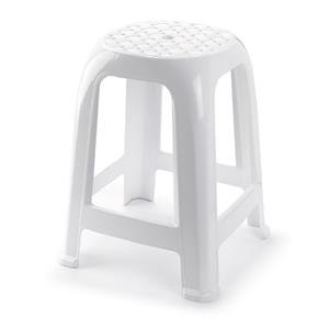 PlasticForte bijzet zitkrukje - wit - kunststof - x x cm - kinderen/volwassenen -