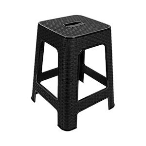 Hega Hogar Zit of opstap krukje - Rotan line - antraciet - kunststof - x x 45 cm -