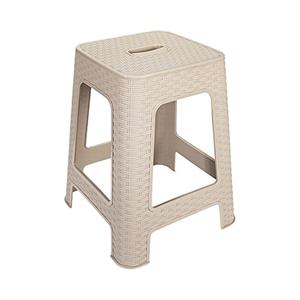 Hega Hogar Zit of opstap krukje - Rotan line - beige - kunststof - x x 45 cm -