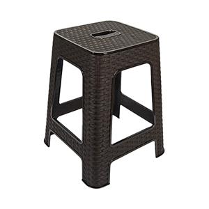 Hega Hogar Zit of opstap krukje - Rotan line - donkerbruin - kunststof - x x 45 cm -