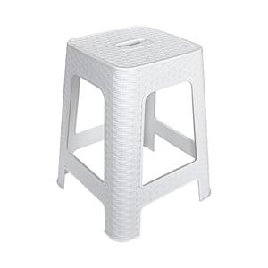 Hega Hogar Zit of opstap krukje - Rotan line - wit - kunststof - x x 45 cm -