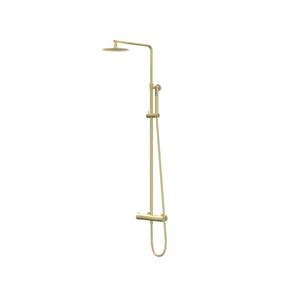 IVY Bond Regendoucheset 1 opbouw, 20cm medium hoofddouche, staafmodel handouche Geborsteld mat goud PVD