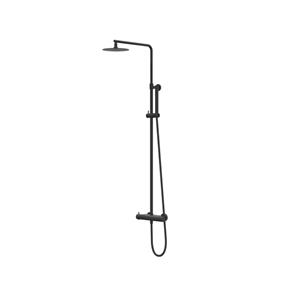 IVY Bond Regendoucheset 1 opbouw, 30cm slim hoofddouche, staafmodel handouche Mat zwart PED