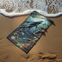 Light in the box strandlaken zomerstranddeken de onderwaterwereldserie 3D-print 100% microvezel ademende comfortabele dekens