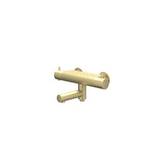IVY Bond Badthermostaatkraan opbouw met wegdraaibare baduitloop met omstel Cooltouch Geborsteld mat goud PVD 6301004