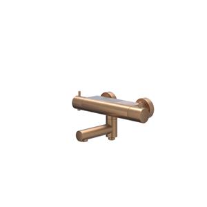 IVY Bond Badthermostaatkraan opbouw met wegdraaibare baduitloop met omstel Cooltouch Geborsteld mat koper PVD 6301005