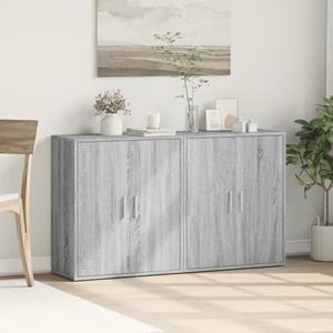 vidaXL Dressoirs 2 st 60x31x70 cm bewerkt hout grijs sonoma eikenkleur