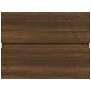 vidaXL Wastafelkast 60x38,5x45 cm bewerkt hout bruineikenkleurig