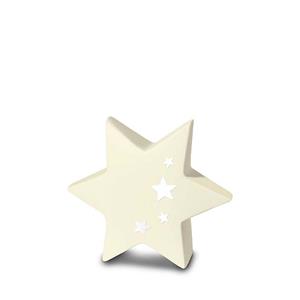 Urnwebshop Kinder Ster Urn in Zand-Beige, met Vier Sterretjes (0.3 liter)