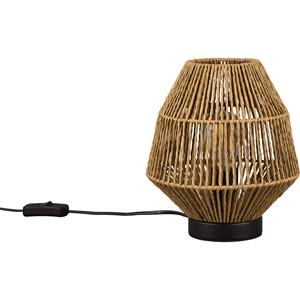 BES LED LED Tafellamp - Tafelverlichting - Trion Kimi - E27 Fitting - Rond - Bruin - Papier