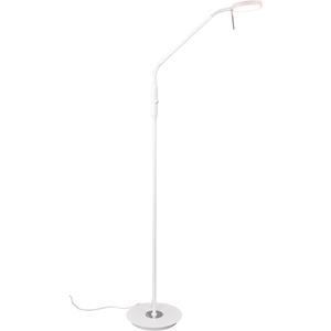 BES LED LED Vloerlamp - Trion Amon - 12W - Aanpasbare Kleur - Dimbaar - Rond - Mat Wit - Metaal