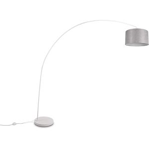 BES LED LED Vloerlamp - Trion Yavas - E27 Fitting - Voetschakelaar - Rond - Mat Wit - Metaal
