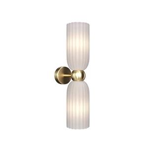 Maytoni - Antic Moderne 2-flammige Up & Down Wandleuchte Gold, weißer Schirm, E14