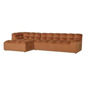 Woood Chaise Longue Longue Allure - Fluweel - Terra - 79x324x165