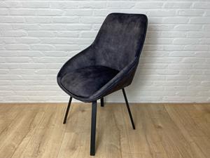 Loods XL Eetkamerstoel Vive velvet antraciet | OUTLET