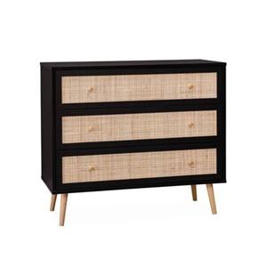 Sweeek  Ladekast met hout- en rietlook, 90x39x79cm