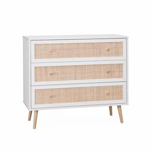 Sweeek  Ladekast met hout- en rietlook, 90x39x79cm