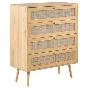 Beliani  PEROTE - Commode - Lichte houtkleur - Rotan