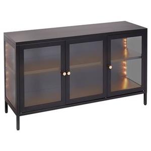 Beliani  NEWPORT - Sideboard LED - Zwart - Staal