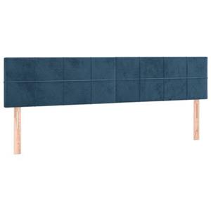 VidaXL Hoofdborden 2 st 80x5x78|88 cm fluweel donkerblauw