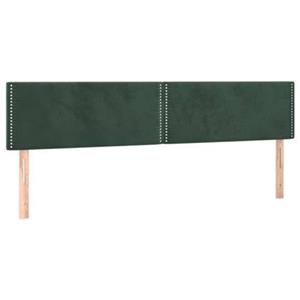 VidaXL Hoofdborden 2 st 90x5x78|88 cm fluweel donkergroen