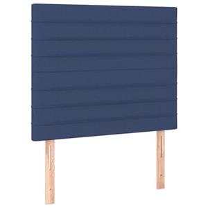 VidaXL Hoofdborden 2 st 90x5x78|88 cm stof blauw